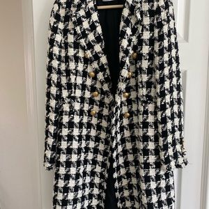 Zara tweed peacoat